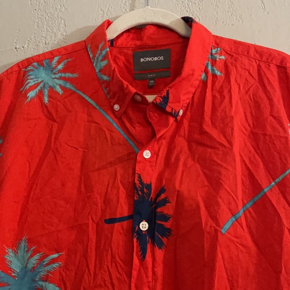 Bonobos Riviera Slim Fit Palm Print Shirt - Picture 6 of 12
